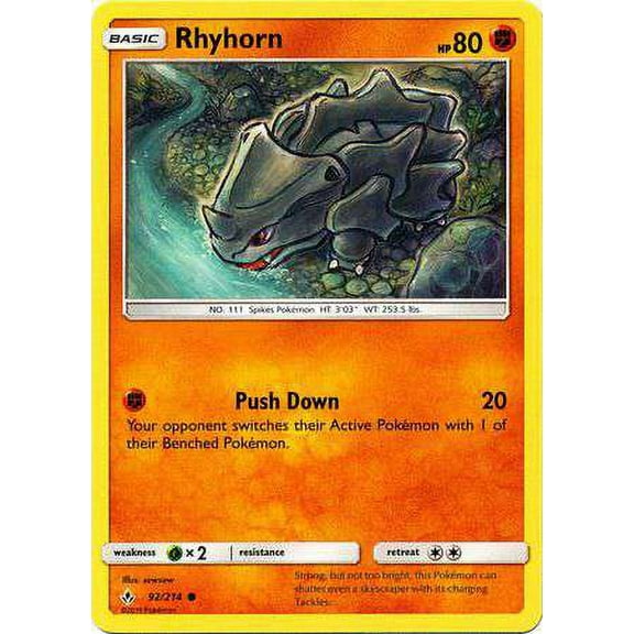 Pokemon Unbroken Bonds Rhyhorn #92