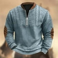 thumbnail image 2 of SRZYMJ Mens Crewneck Sweatshirt 2024 Autumn Winter Men 3D Digital Printed Knitted Sweater Fabric Half Zip Crewneck, 2 of 3