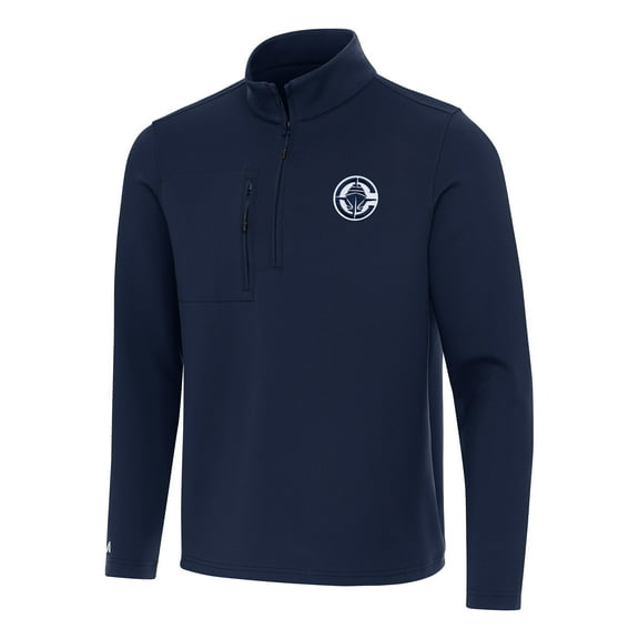 Men's Antigua  Navy LA Clippers Insider Quarter-Zip Top