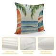 thumbnail image 4 of Chilfamy   Summer Beach Throw Pillow Covers Starfish Surfboard Palm Tree Seaside Scenery Decorative Pillows Soft Cushion Cases for Couch Sofa Bed Home Decor White, 4 of 5