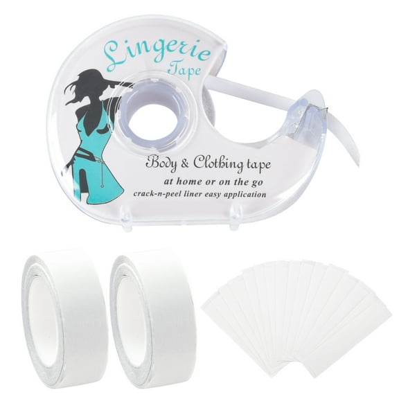 JUNDALIE Double Sided Tape for Clothes, (3 Roll 5M and 36 Pcs) Beauty Dress Tape for Women Girls, All Day Strength Tape Adhesive, Invisible Clear Lingerie Tape for All Skin Shades(Clear)