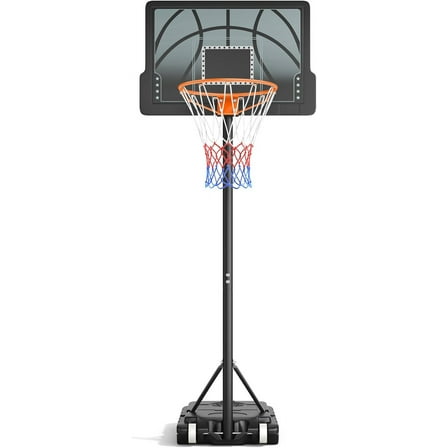 Kids Basketball Hoop, 3.6-7 FT Height Easy Adjustable, Portable Basketball Hoop Outdoor Indoor for Kids/Teens/Youth, 30" Backboard