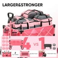 thumbnail image 4 of Sunula 550LBS Collapsible Foldable Wagon Cart 300L Larger Capacity Folding Beach Heavy Duty Utility Garden Wagon with All-Terrain Wheel, Drink Holders for Camping Shopping Grocery Sport Outdoor. Pink, 4 of 9