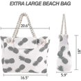 thumbnail image 4 of Bolsa de playa de lona impermeable de gran tamaño con 4 bolsillos interiores para viajes, gimnasio, natación y vacaciones en la playa de alta calidad (hy), 4 of 5