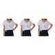 thumbnail image 1 of Qarigey Camisa de mujer Blusa informal para niñas con bolsillo Vacaciones en la playa Elegante Top de verano Accesorios de ropa estética Blanco M Blanco M 3piezas Qarigey CBP234868, 1 of 6
