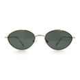 thumbnail image 5 of Trendy Hustler Snug Oval Hipster Metal Rim Sunglasses Gold - Green, 5 of 8