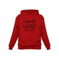 thumbnail image 1 of Tstars - Support Wildlife Raise Boys Funny Mom Women Hoodie Small Red, 1 of 7