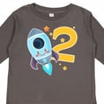 thumbnail image 4 of Inktastic Rocket Space Ship Happy Second Birthday Boys or Girls Long Sleeve Toddler T-Shirt, 4 of 5