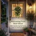 thumbnail image 2 of Green Wreath Summer Wreath for Front Door Spring Wreath Décor with Artificial Olive Leaves for Home Offiec Hanging Wall Decoration Design 2, 2 of 7