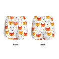 thumbnail image 3 of Gaeub Cute Fox with Heart Print Women's Athletic Shorts,High Waisted Running Shorts,Pocket Sporty Short,Gym Elastic Workout Shorts-Small, 3 of 7