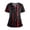 Black(American Flag Stars Striped), variant on 250 Anniversary USA Flag Scrubs for Women Funny American Flag Stars Striped Nurse Uniforms Trendy V-Neck Side Slits Scrub Shirt Festival Medical Workwear with Pockets Dark Blue M