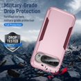 thumbnail image 3 of KOMI for Pixel 9 Case,Pixel 9 Pro Case,with Screen Protector,[Military Grade Drop Tested] Heavy-Duty Tough Rugged Shockproof Protective Case for Google Pixel 9, Pink, 3 of 5