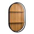 thumbnail image 6 of Better Homes & Gardens Open Frame Arch Shelf with Black Metal and Light Honey Finish, 6 of 12