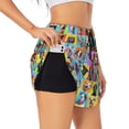 thumbnail image 2 of Disketp Cute Dogs Collage Print Women's Shorts Workout Shorts for Athletic Gym Running Shorts with Phone Pockets Medium, 2 of 8