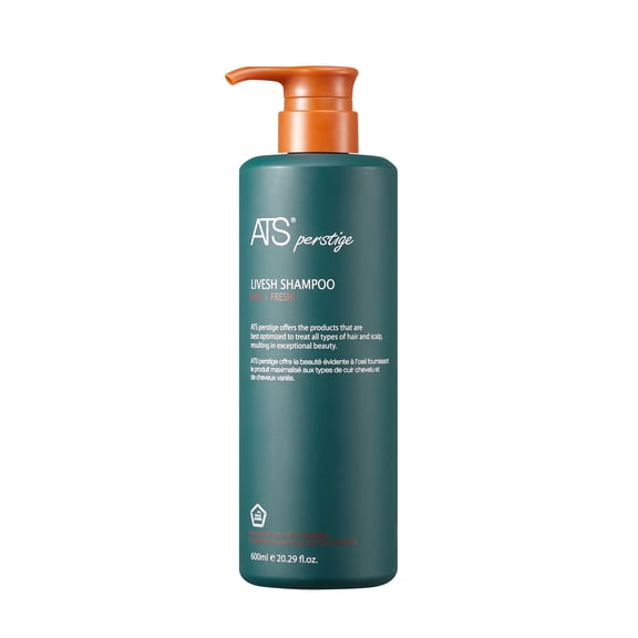 ATS Perstige Livesh Shampoo - 600ML, 20.29fl. oz Hair Loss and Help Grow Silicone Free Shampoo