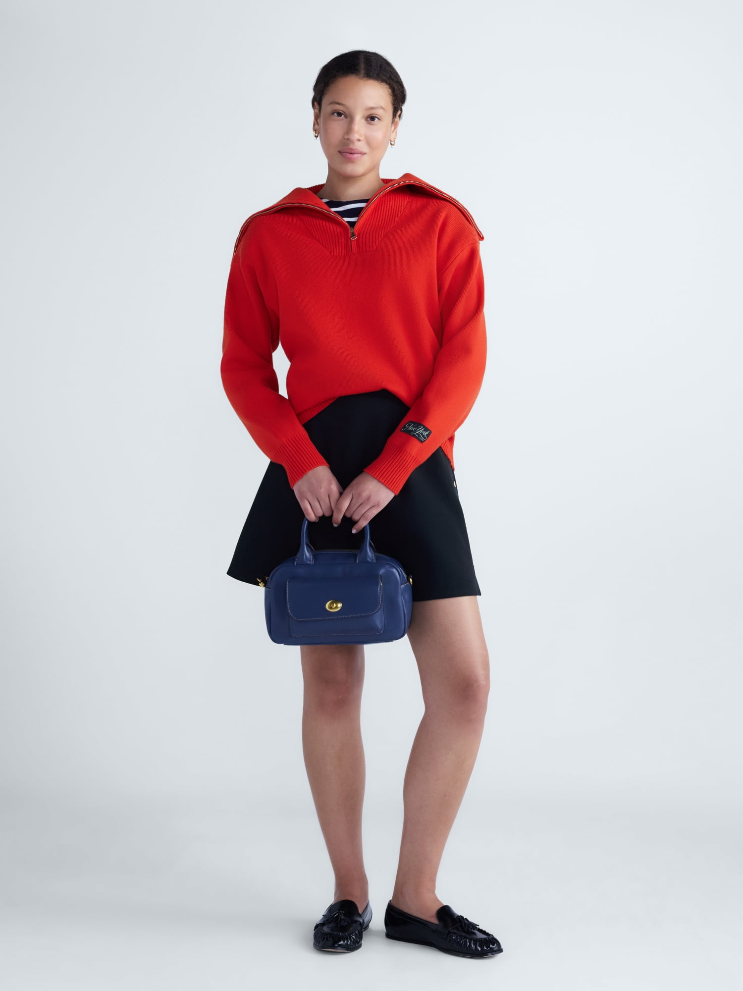 Free Assembly Women's and Women Plus Quarter-Zip Sweater, Midweight, Sizes XXS-4X