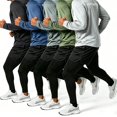 thumbnail image 4 of Men's 2 Piece Athletic Outfit Set, Camo Quick Dry Long Sleeve T-Shirt and 2 in 1 Running Pants, Workout Gym Training Sportswear Tracksuit, 4 of 9