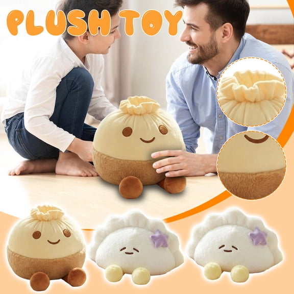 Birthday 11.81in Dumpling Plush Pillow for Bedroom Bed Sofa Kawaii Stuffed Toy Cute Food Cushion Home Decoration