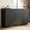 Layer Rectangle-55"Black, variant on Shaiaield 55" Walnut Sideboard Buffet Cabinet with Adjustable Shelves,Modern Fluted Buffet Cabinet with 4 Doors,Wooden Storage Cabinets for Living Room