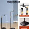 thumbnail image 3 of Hvaying Soporte Para Proyector Sofá Giratorio 360 Contra La Pared Soporte Oculto Altura Ajustable Mini Montaje En Pared Para Techo Soporte De Montaje Para Proyector Compatible Con Cámara Dvr Vlog De V, 3 of 5