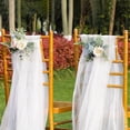 thumbnail image 3 of OUSITAID Wedding Aisle Chair Decorations Blush Ivory Floral Pew Flowers Wedding Flowers with 23.6 Inch Long Ribbon, 3 of 14