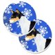 Basenji Hiver Flocons de Neige Vacances Lot de 2 Porte-Gobelet Voiture Coaster – image 1 sur 1