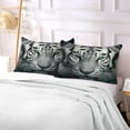 thumbnail image 6 of Coolnut White Tiger with Green Eyes Plush Pillow Case, Zippered Bed Pillow Pillowcases, Super Soft and Cozy Pillowcase Covers for Sleep Decor Giftsation - Standard Size 20x26in, 6 of 7