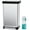 Silver, variant on Arlopu 13.2gal Trash Can, Stainless Stee Grabage Can with 15 Inner Bags & Rear Trash Bag Storage Compartment, Kitchen Step Trash Can with Lid & Built-In Deodorizer Box