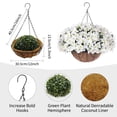 thumbnail image 4 of 2 Set Artificial Red Geranium Hanging Basket - UV Resistant Outdoor Flowers for Patio, Front Porch, Garden, Christmas & Home Decor, 4 of 8