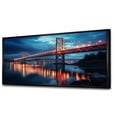 thumbnail image 2 of Designart "Sunrise View of Panoramic Bridge I" Extra Large Architecture Framed Wall Art - Traditional Red Bridges Bedroom Framed Canvas Wall Art, 2 of 6