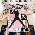 thumbnail image 3 of Erosebridal Pink Black Baseball Queen Sheet Sets, Cute Sport Bed Set for Girls and Boys, 4pcs, 1 Flat Sheet, 1 Fitted Sheet and 2 Pillowcases, 3 of 6