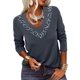 thumbnail image 2 of Leopard V cuello Pullover suelta Casual manga larga Top suave túnica de moda para las mujeres, 2 of 5