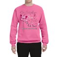 thumbnail image 2 of Wild Bobby In October We Wear Pink Diamond Heel Breast Cancer Awareness Unisex Crewneck Sweatshirt, Neon Pink, Large, 2 of 6
