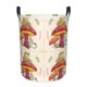thumbnail image 1 of Balery Frog Sitting On Mushroom Cesta de ropa redonda con asas, impermeable, independiente, para ropa, juguetes, dormitorio y familia-Medium, 1 of 6