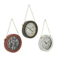 thumbnail image 6 of DecMode 11"D White Metal Wall Clock with Rope accents (3 Count), 6 of 8