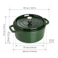 thumbnail image 4 of Staub Cast Iron 5.5-qt Round Cocotte - Basil, 4 of 11