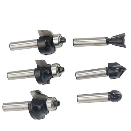 

Wozhidaoke home & kitchen Forming 6pcs Edge Router Woodworking Tool cutter Bit Shank Chamfer woodworking Tools & Home Improvement