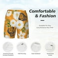 thumbnail image 5 of Gaeub White Floral and Butterflies Mens Swim Trunks Stretch Beach Shorts Quick Dry for Men Swim Shorts Swimwear with Pockets- Small, 5 of 9