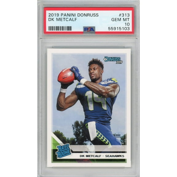 Graded 2019 Panini Donruss DK D.K. Metcalf #313 Rookie RC Football Card PSA 10 Gem Mint