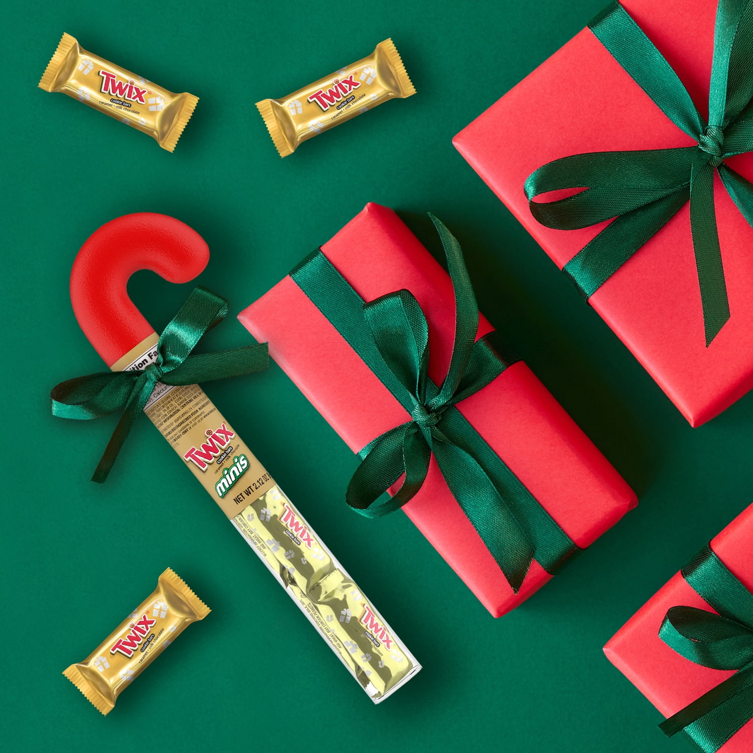 (3 pack) Twix Minis Chocolate Bars Christmas Candy Cane - 2.12 oz