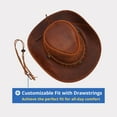 thumbnail image 3 of RESISTANCE Premium Australian Style Leather Cowboy Hat | Shapeable Outback Hat for Men and Women, 3 of 5