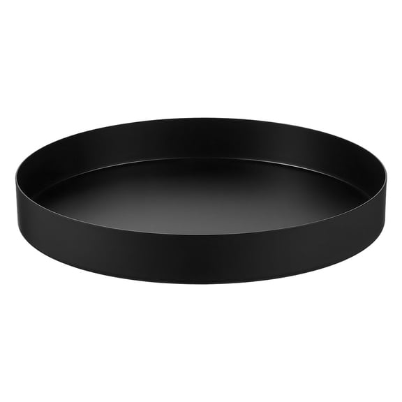 HEMOTON Circular Serving Tray Ornaments Tray 30.00X30.00X2.70CM Black