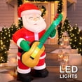 thumbnail image 2 of Papá Noel inflable navideño con guitarra de 2 m para decoración exterior, 2 of 6