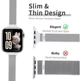 thumbnail image 3 of Original Slim Milanese Loop Compatible with Apple Watch Band for Women 38mm 40mm 41mm 42mm 44mm 45mm 46mm 49mm, Stainless Steel Magnetic Mesh Strap for iWatch Series 11 10 9 8 7 6 5 4,SE 3 2 Ultra3 2, 3 of 9