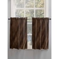 thumbnail image 5 of Rustic Wood Bathroom Window Curtain, Brown Wooden Planks Farmhouse Vintage Light Filtering Coffee Kitchen Curtains, Bedroom Living Room Curtains 2 Panel 84"x45", 5 of 6