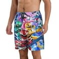 thumbnail image 2 of Power Rangers Mens Swim Trunks Quick Dry Board Shorts with Mesh Lining, Hawaii Beach Shorts Swimwear Bathing Suits, 2 of 7