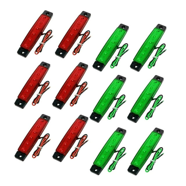 Paquete de 12 Luces LED de Navegación de para Kayak de Popa de Estribor