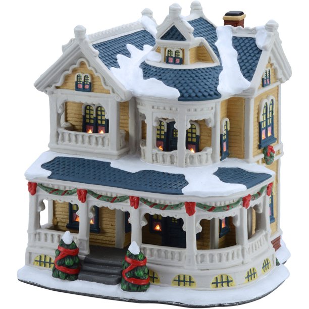 Holiday Time 7.5&quot; Victorian House Christmas Village - Walmart.com