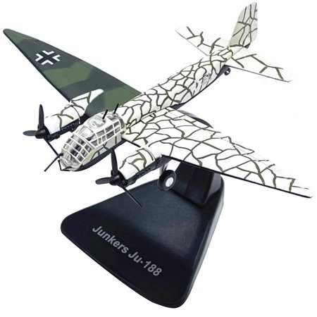 JMLIANG Historical Aviation Replica Junkers Ju-188 Bomber Fighter Model for Aviation Museum Displays