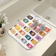 thumbnail image 4 of Yayeee Dish Drying Mat for Kitchen Counter 16" x 18" Microfiber Super Absorbent Coffee Decorative Pad, Orange Jar, 4 of 9